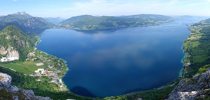 der Attersee von oben